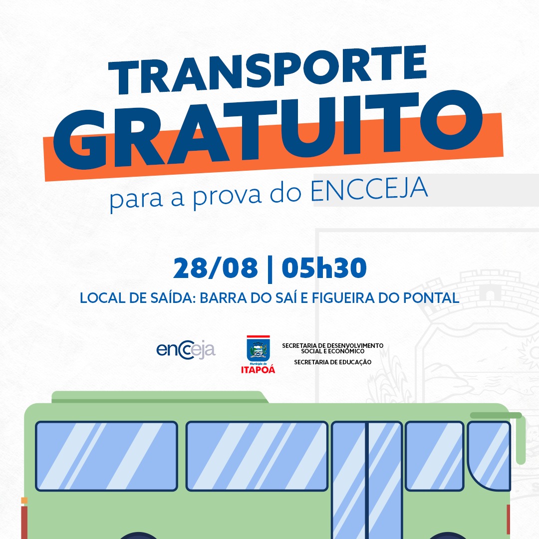 encceja transporte gratuito